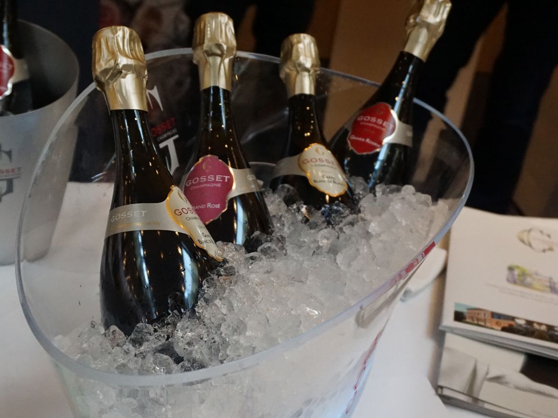 falstaff Champagnergala 2016 Düsseldorf - Champagne Gosset. Foto: Champagner Club